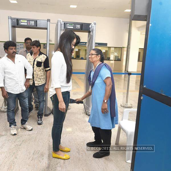 Trisha Went through security check at Alandur Chennai Metro Station