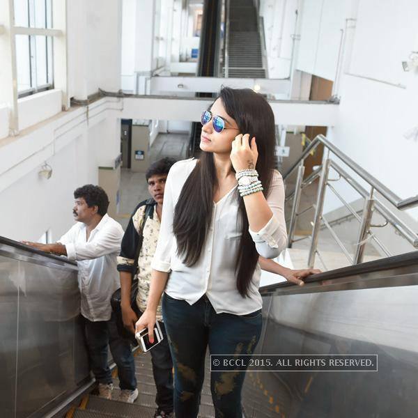 Trisha at Alandur Chennai Metro Station