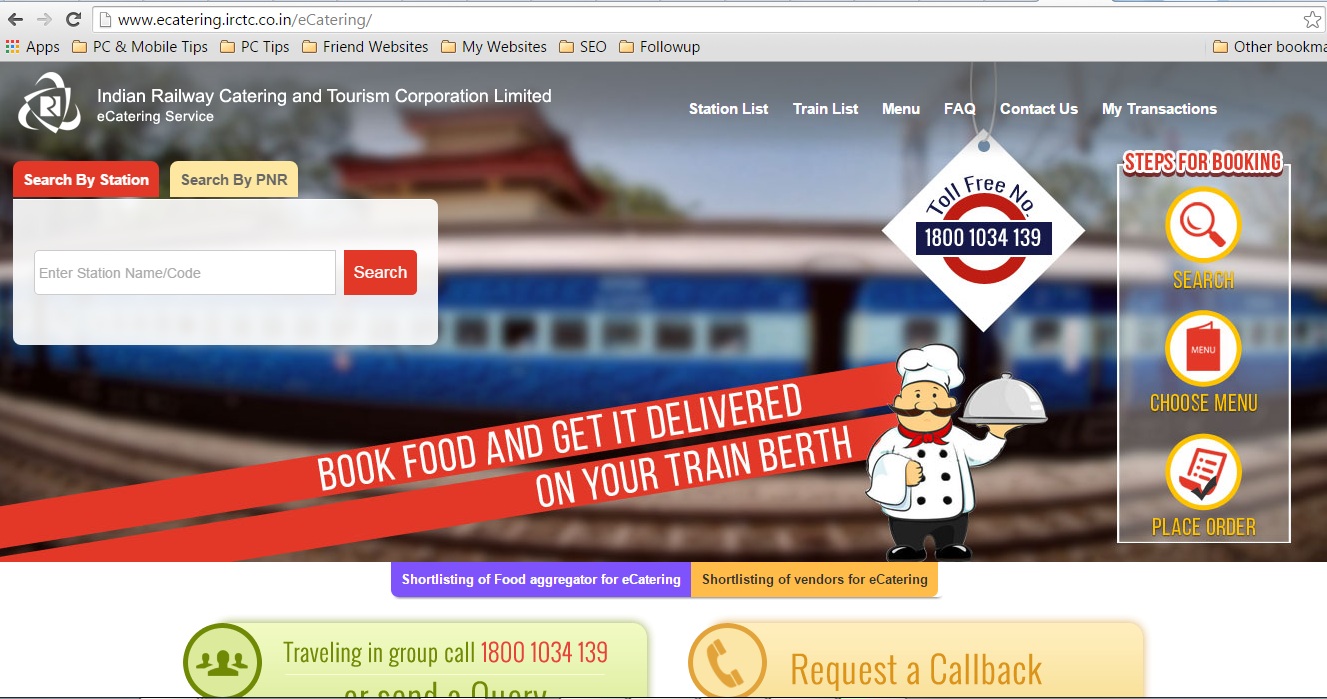 IRCTC-E-Catering-Home-Page